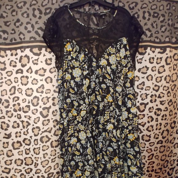 Torrid Trapeze Floral Print Dress 1x - Picture 1 of 7